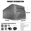 [US Local Warehouse] 420D Oxford Fabric Travel Trailer RV Cover Anti- Trailer Cover for Winter Snow