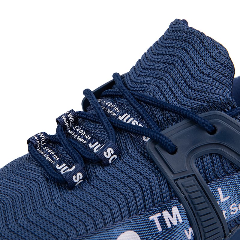 Metelo Women's Relieve Foot Pain Cushioning Walking Shoes White Blue