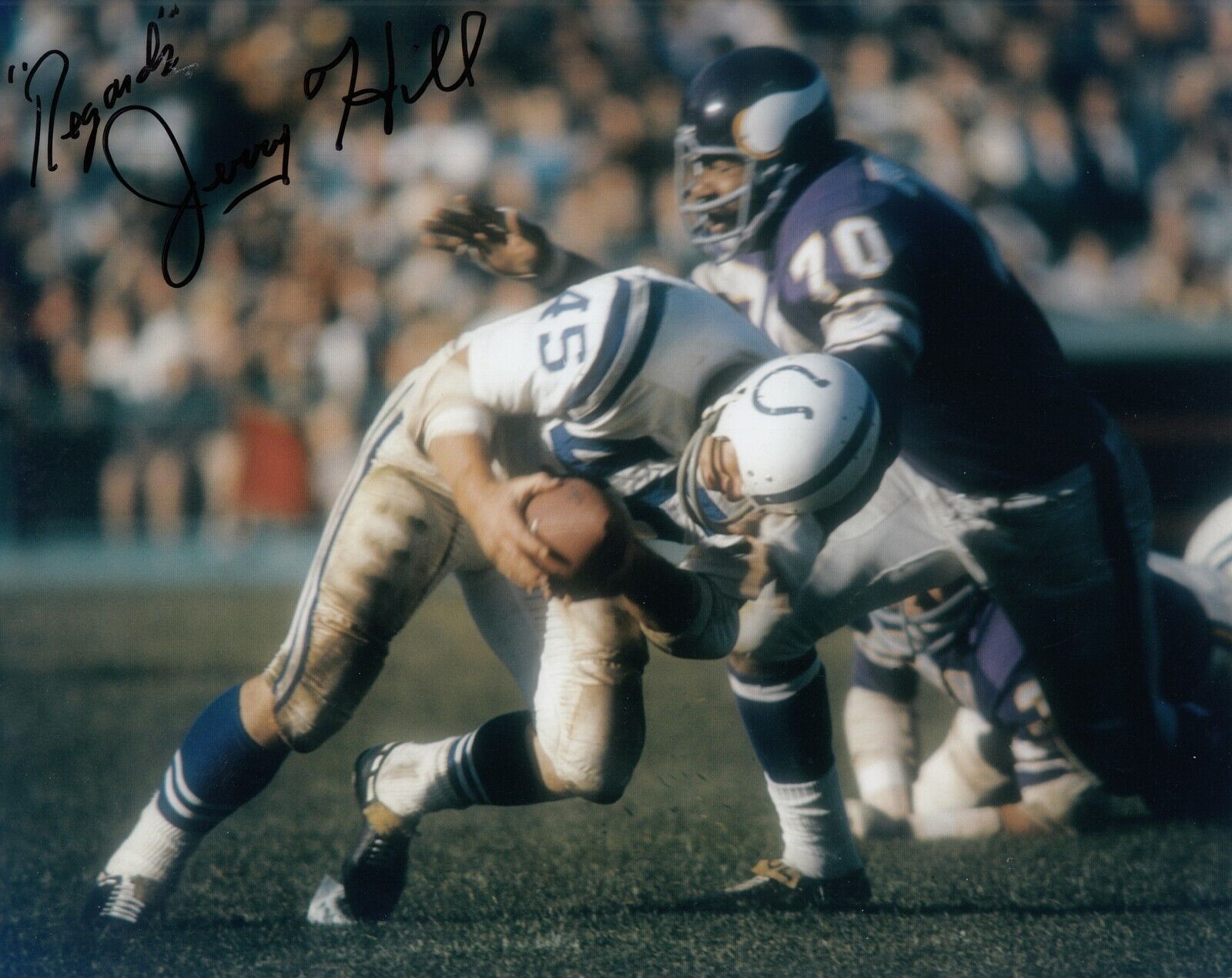 Jerry Hill #0 8x10 Signed Photo Poster painting w/ COA Baltimore Colts