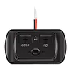 12V/24V Car Charger Socket Dual USB PD QC3.0 Outlet Panel for Bus RV Boat Truck