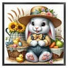 【Only 6pcs】Bunny In Easter Straw Hat-11CT Stamped Cross Stitch 45*45cm
