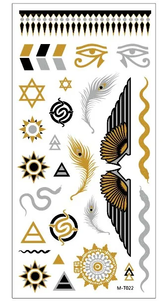 1sheet Indian Arabic body art women metallic temporary Mandala Flash Tattoos necklace sticker gold lace tatoo tatuagem maquiagem