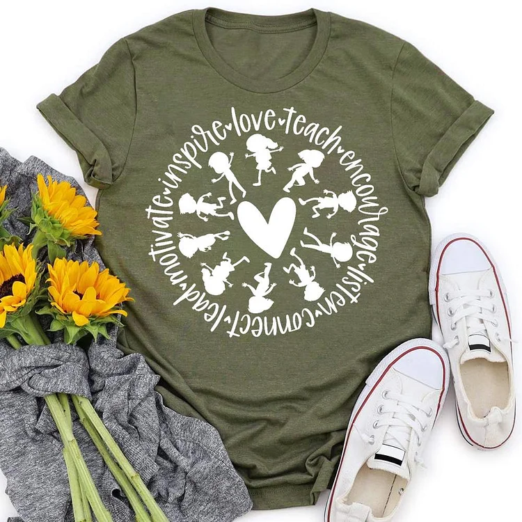 ANB - Love teachTeacher Book Lovers Tee -05973