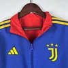 2023-2024 Juventus Reversible Windbreaker(Blue-red)Soccer Jersey 1:1 Thai Quality perfectftball