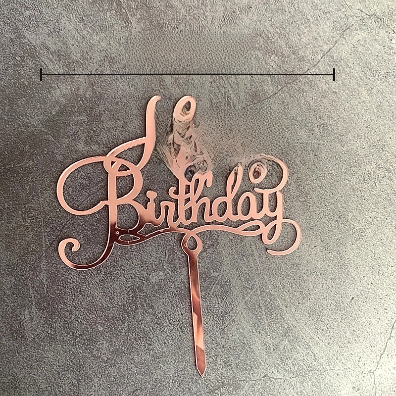 10 Pieces Letter Arylic Birthday Cake Decorating Supplies