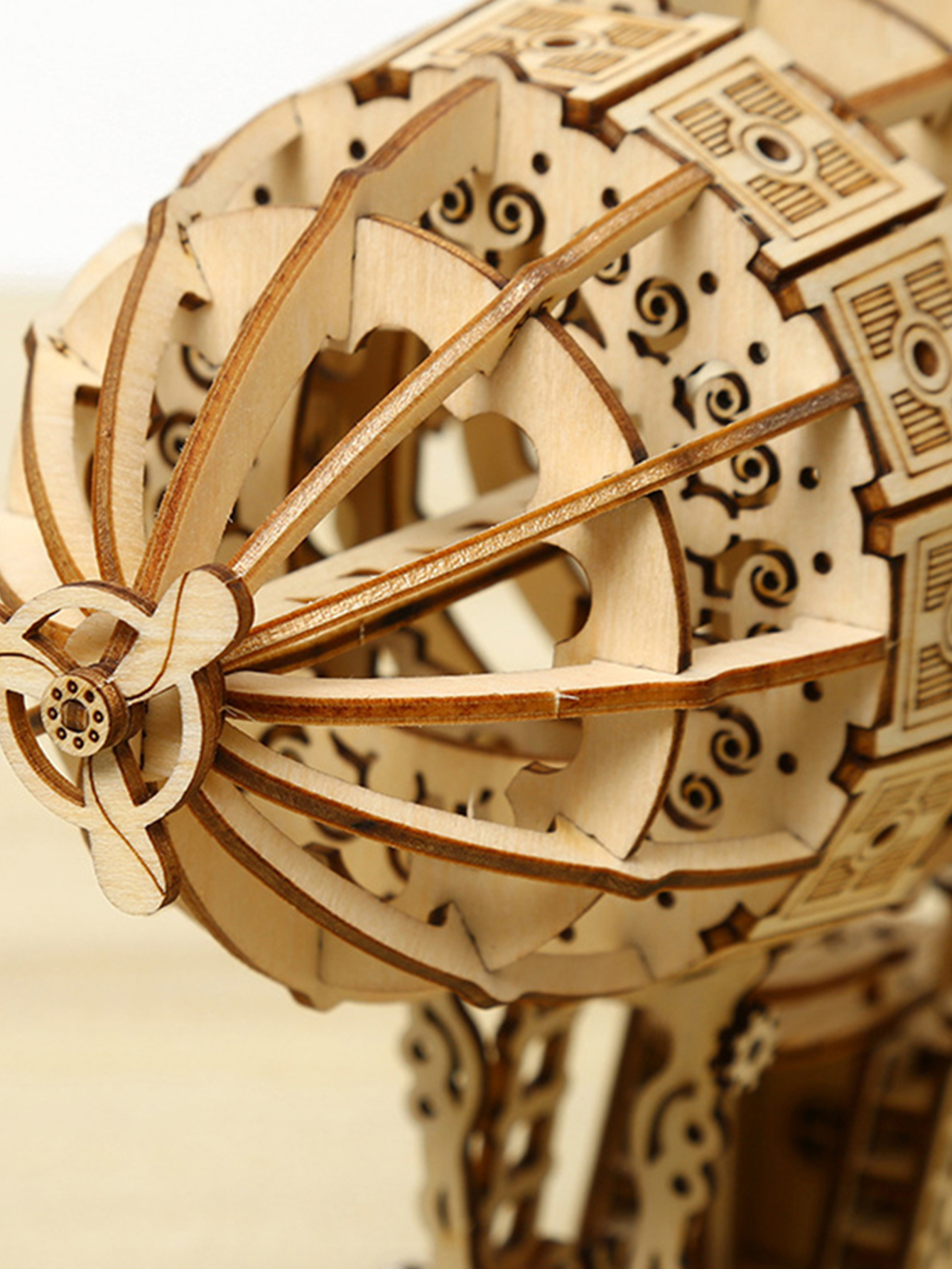 Tegooe 3D Wooden Puzzle Airship Model Kit - Mechanical Brain Teaser