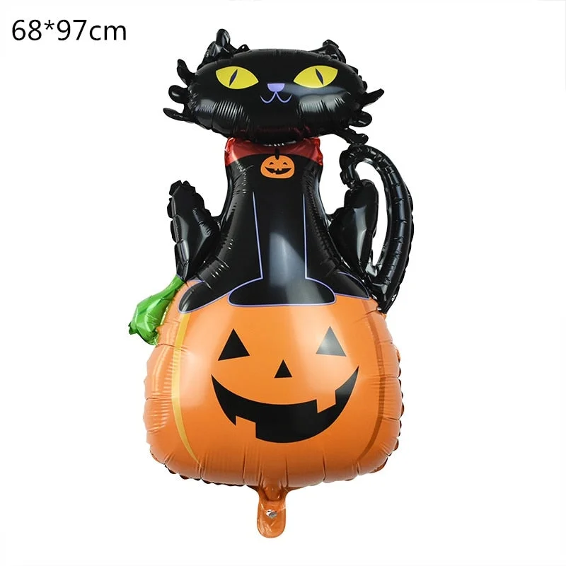 Halloween Pumpkin Ghost Balloons Halloween Decorations Spider Foil Balloons Inflatable Toys Bat Globos Halloween Party Supplies
