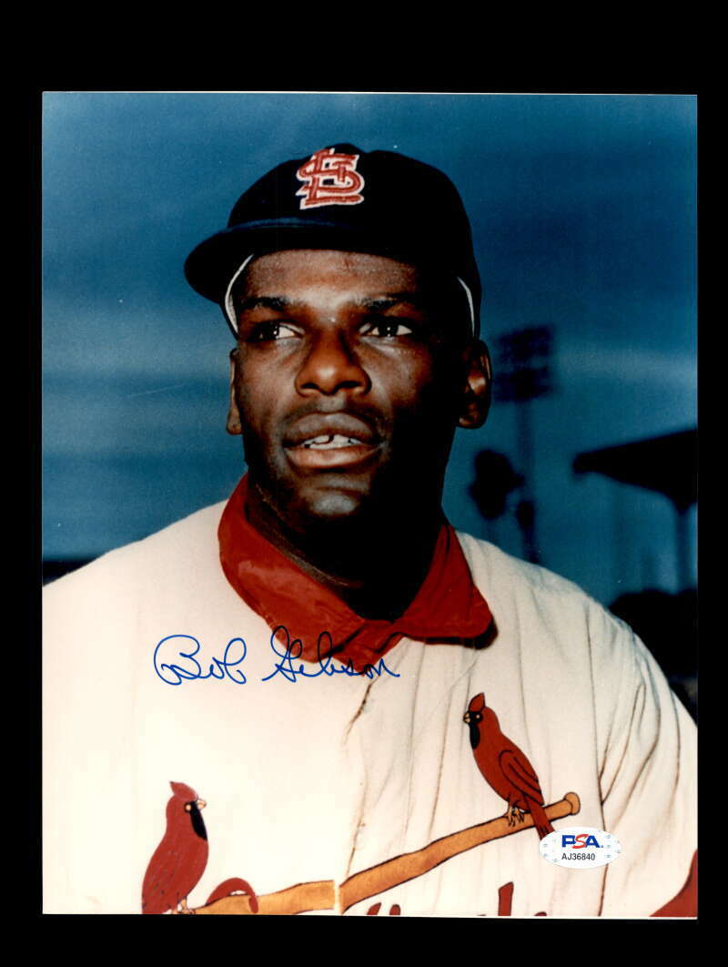 Bob Gibson PSA DNA Cert Signed 8x10 Photo Poster painting Cardinals Autographed