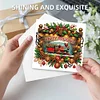 (US Only)6PCS DIY Merry Christmas Diamond Art Greeting Cards Congratulations Cards & Gift
