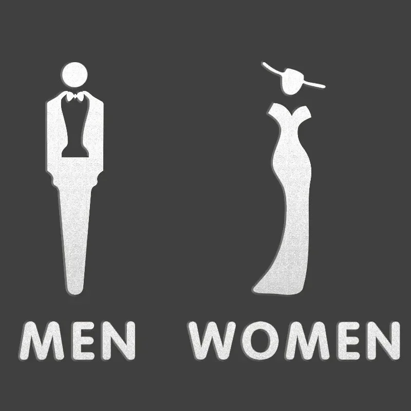 Athvotar Modern Toilet Sign Bathroom Logo Washroom Signage WC Door ...