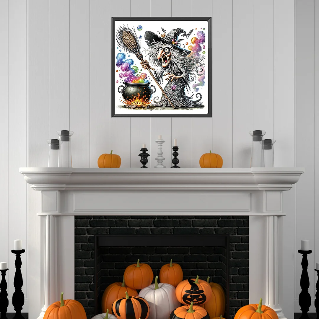 Diamond Painting - Partial Special Shaped Drill - Halloween Skull(Canvas|30*30cm)