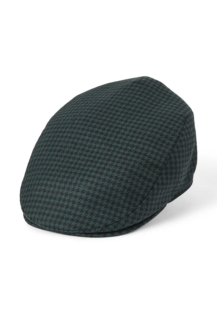 Grosvenor Houndstooth Flat Cap