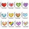 12pcs Love Symbol Double-Sided DIY Diamond Painting Keychain Kit