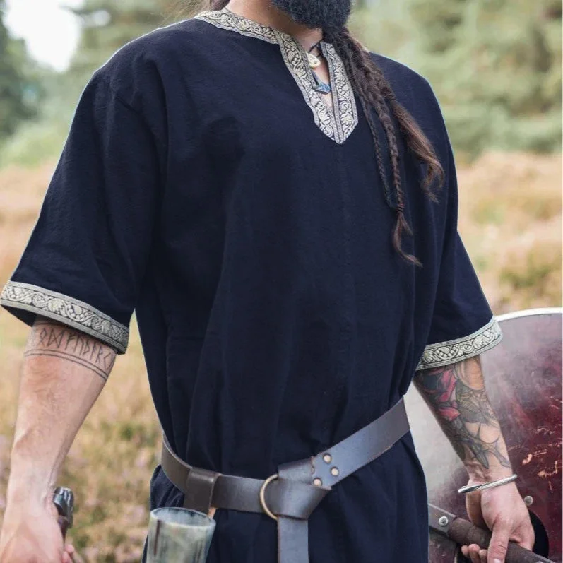 Men's Viking Embroidered Robe Top-inspireuse