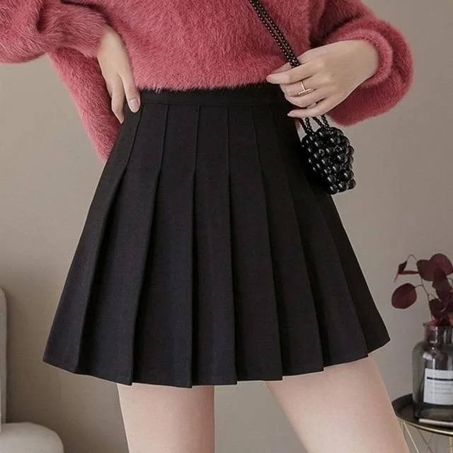High Waist Pleated Skirt SP15898