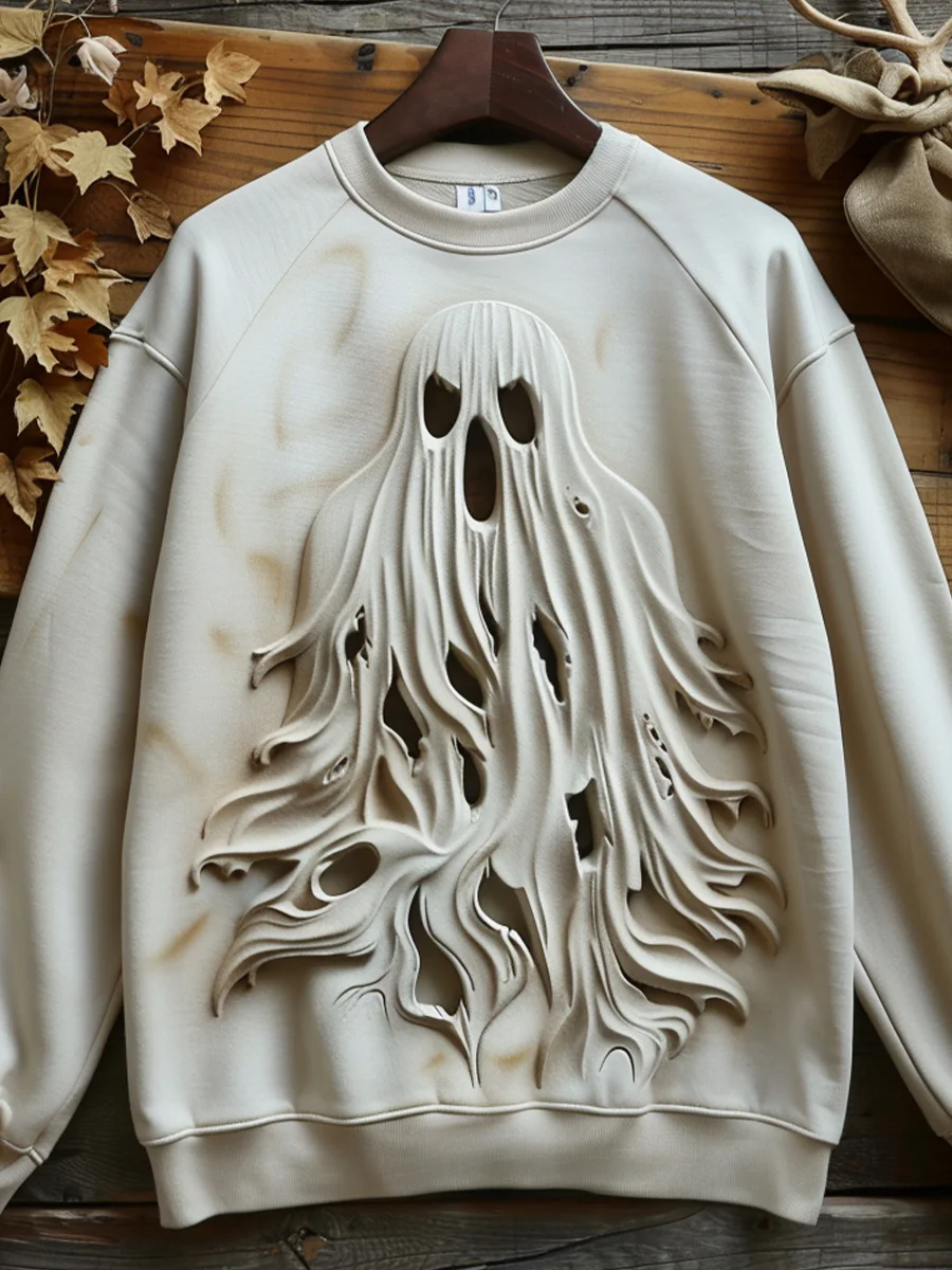 3D Ghost Print Sweatshirt