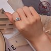 925 Sterling Silver Cuff Ring Trendy Flower Design 