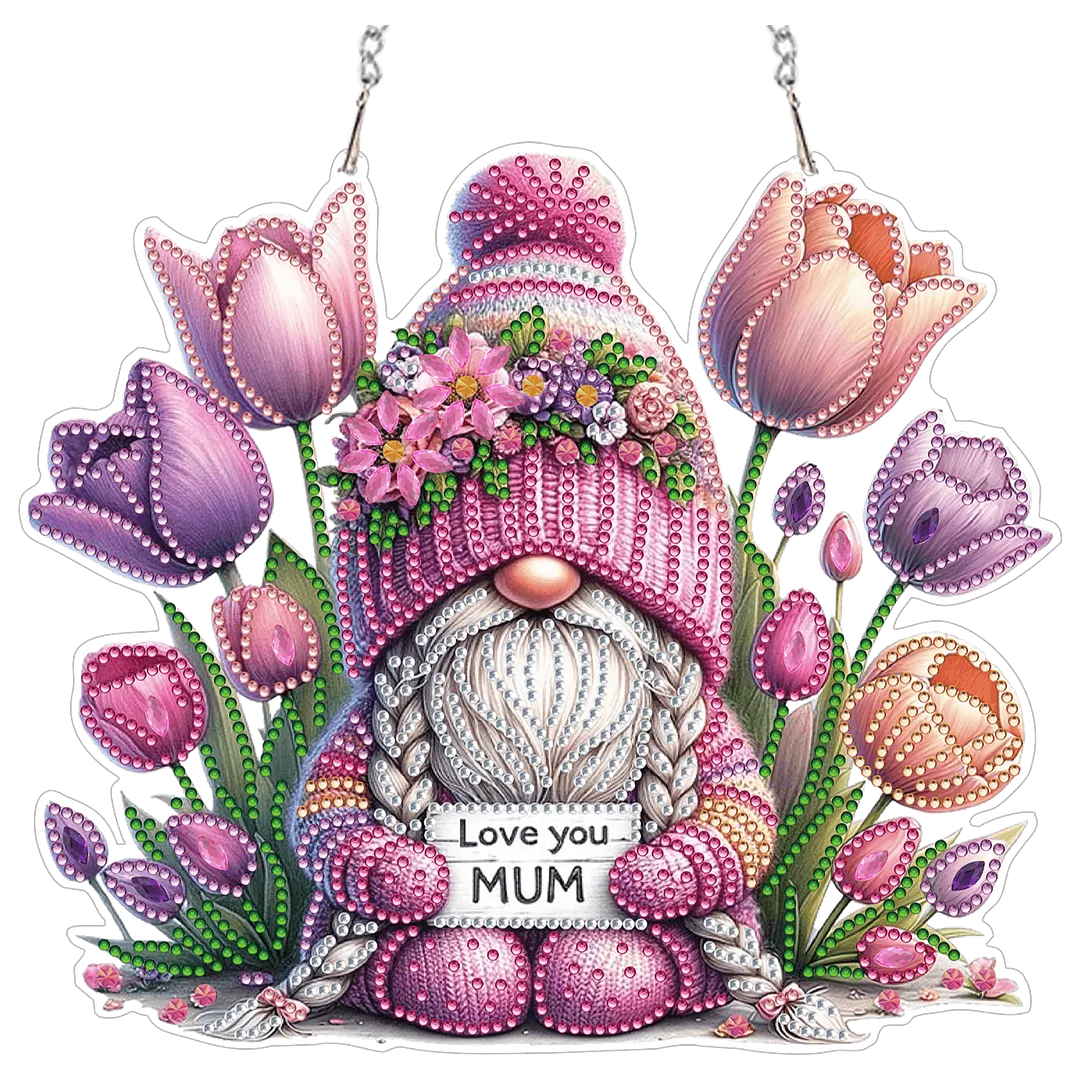 Goblins Tulips 2D Flat DIY Acrylic Diamond Painting Charms Kits Special Shape Single Side Drill