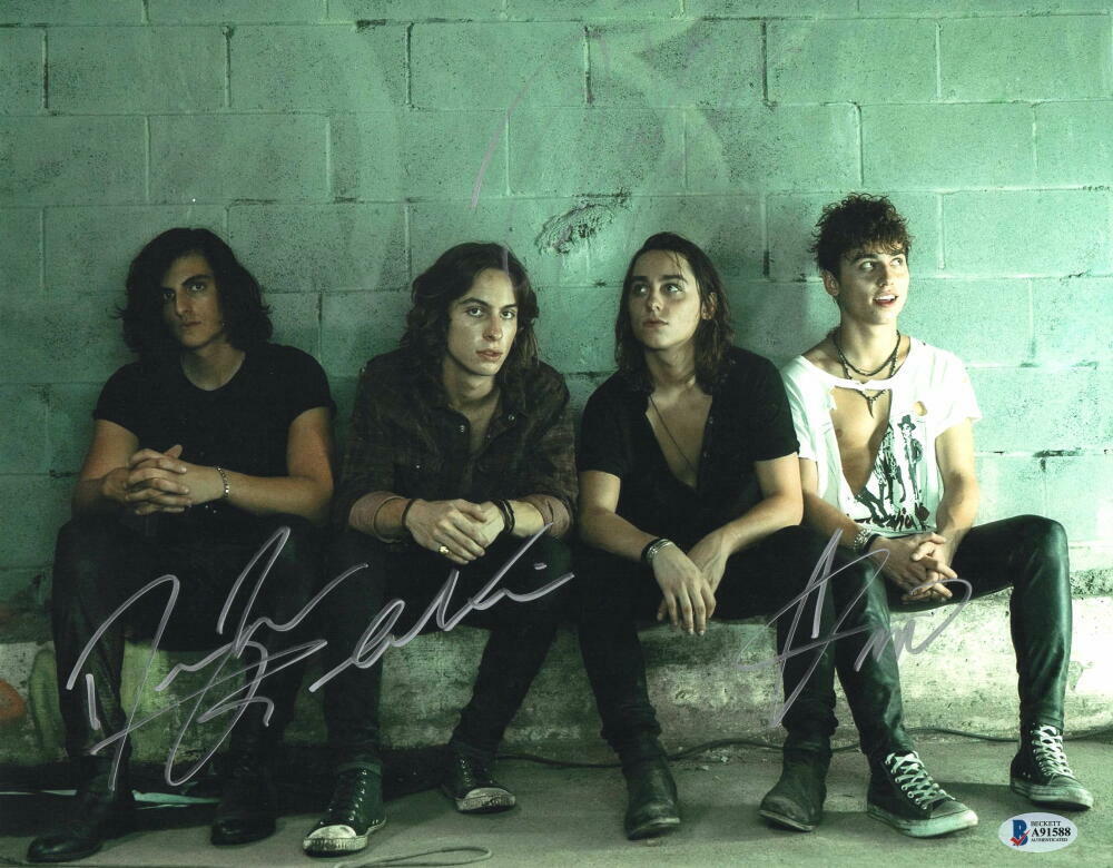 GRETA VAN FLEET FULL BAND SIGNED AUTOGRAPH 11x14 Photo Poster painting - JOSH JAKE SAM KISZKA +1