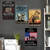 (US Only)6Pcs Metal Veterans Tin Sign Rectangular Iron Painting Wall Home Decor 30x40cm
