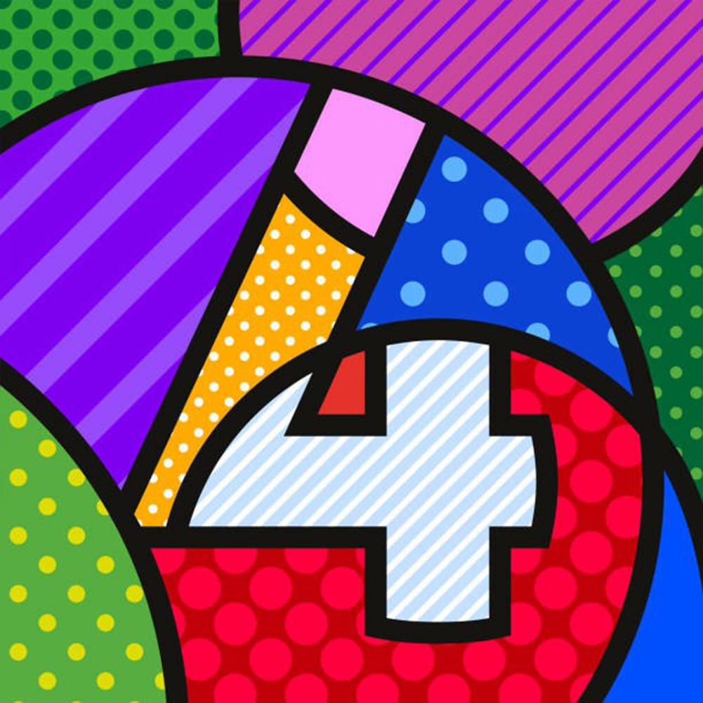 

Colorful Number 4 - Round Drill Diamond Painting - 30*30CM, 501 Original