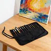 Painting Brushes Canvas Storage Bag Canvas Large Capacity 22 Slots Oil Painting Pen Bag for Oil Brushes Watercolor for Artist