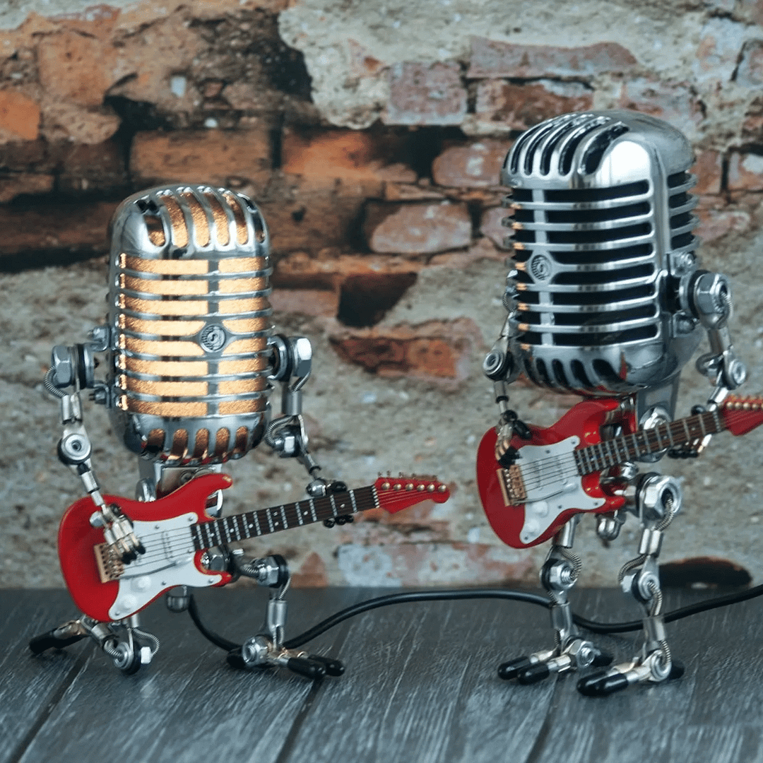 🔥A Good Choice For Christmas Gifts-🎙️🎙️Metal Microphone Lamp