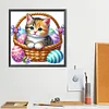 (40*40cm)Easter Egg Cat - Full Round Drill Diamond Painting