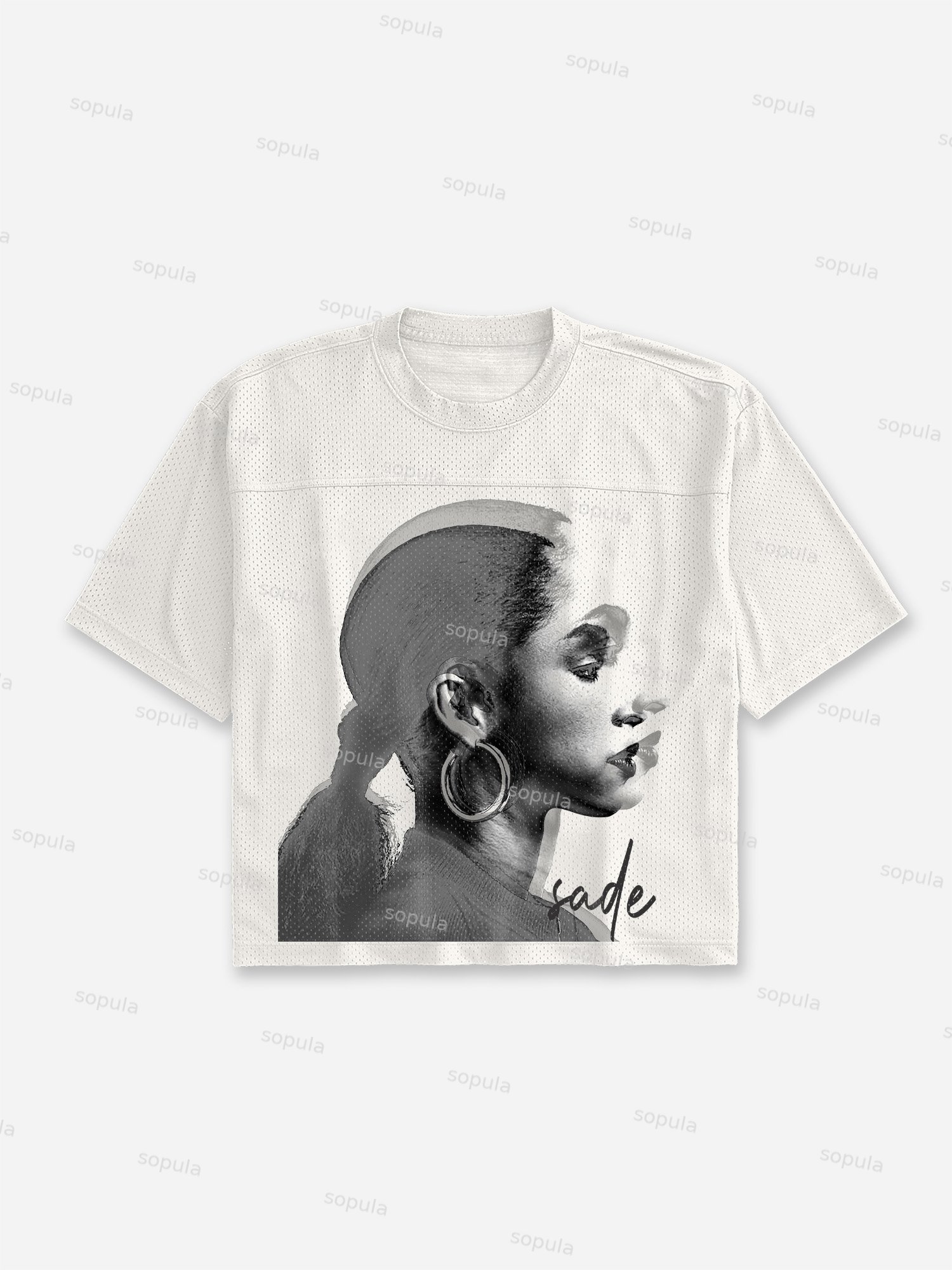Sade Adu Print Casual Short Sleeve T-shirt