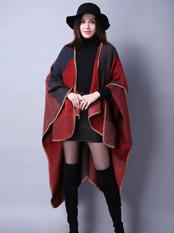 Imitation Cashmere Color-block Jacquard Shawl Scarf