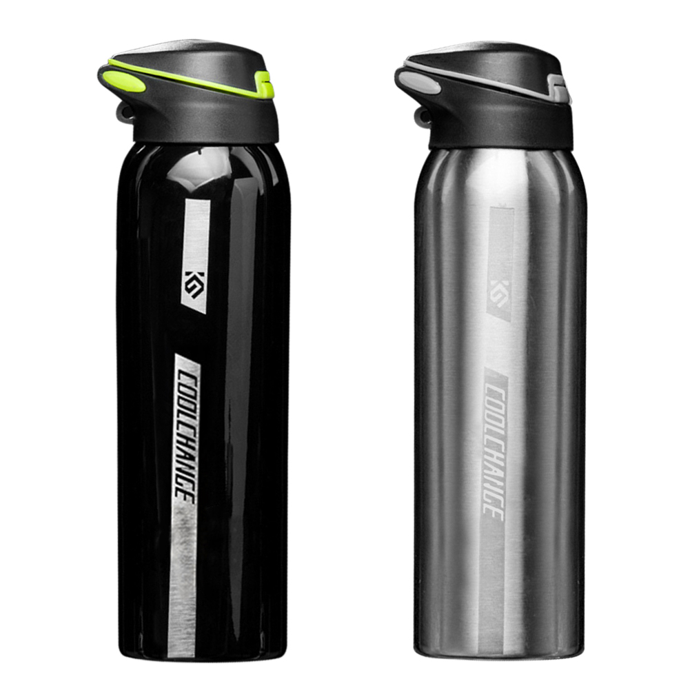 

500ml Stainless Steel MTB Bike Insulation Water Bottle Road Cycling Kettle, Black, 501 Original