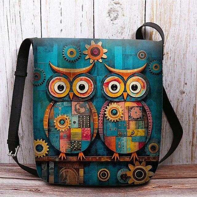 Style & Comfort for Mature Women Women's Owl Print Crossbody Bag