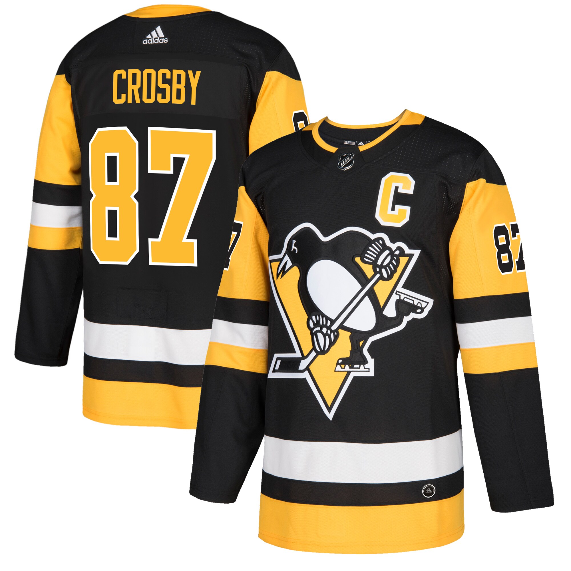 Sidney Crosby Pittsburgh Penguins  Captain Patch    Jersey – Black mysite