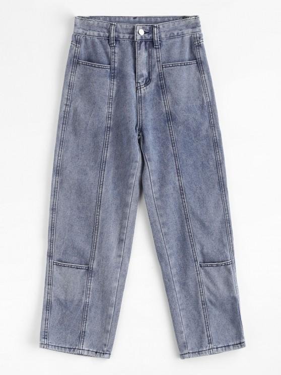 Multi Pockets Straight Leg Jeans