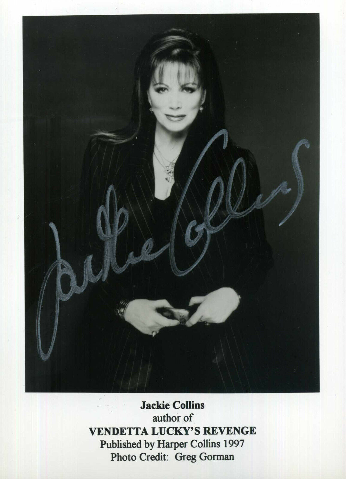 JACKIE COLLINS Signed Photo Poster paintinggraph - Author / Writer / Literature - reprint