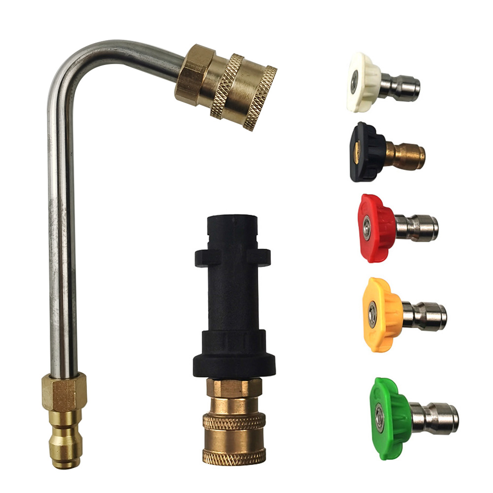 

Pressure Washer Gun Adapter 120 Degree Extension Wand 5 Tips for Karcher, 501 Original