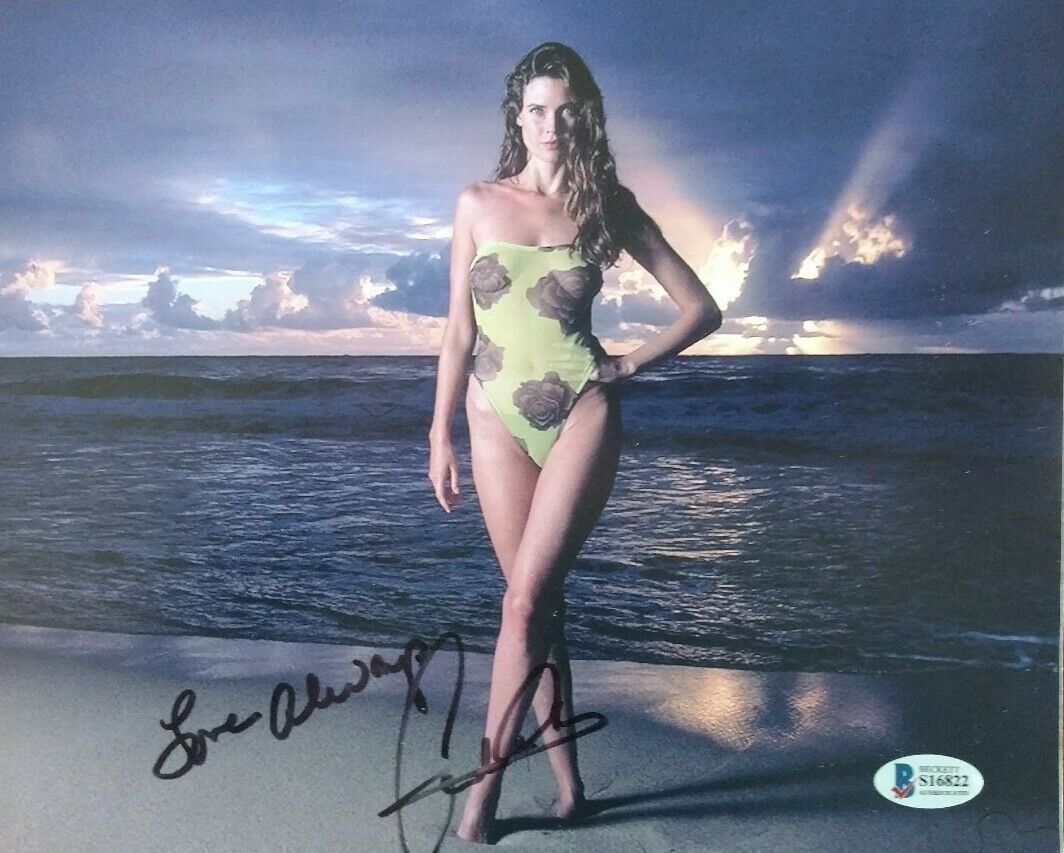 Carol Alt Signed Autograph 8 X 10 Photo Poster painting swimsuit Bass Beckett COA