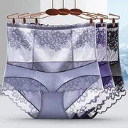 Lidudu Women Sexy Lace High Waist Panties Big Size Lingerie Female Pants Seamless Briefs Breathable Lady Underwear Нижнее Бельё Женское