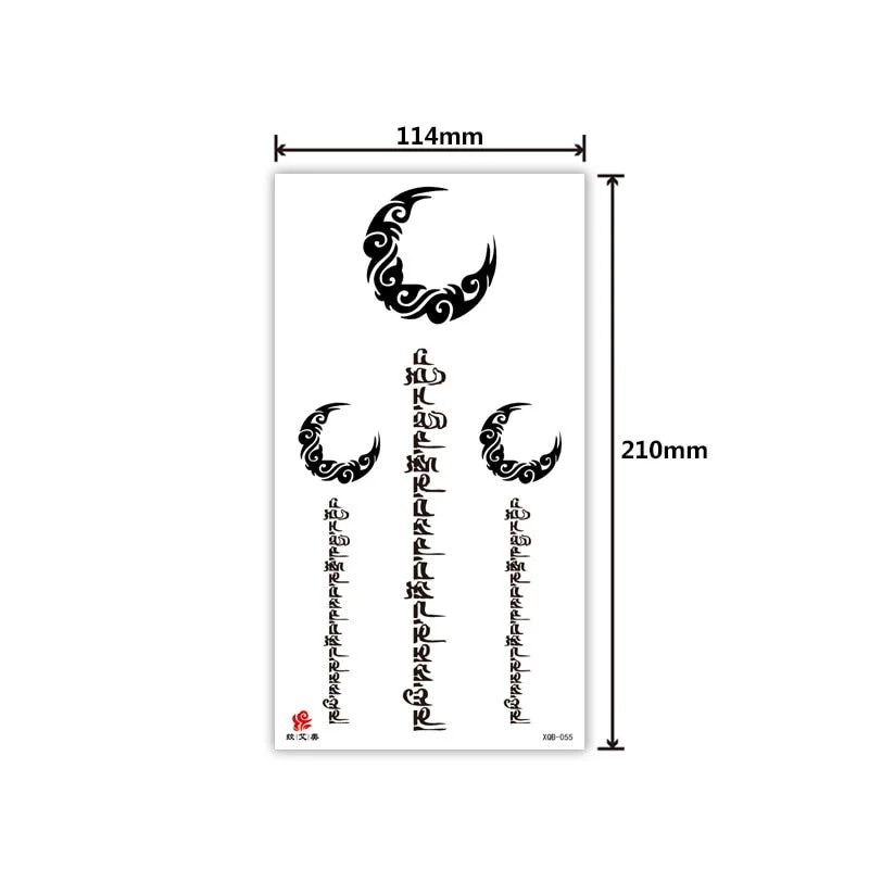 Tattoo Applique Arm Men and Women Small Full Arm Waterproof Tattoo Sticker Symbol Totem Animal Skull Text Tattoo Sticker