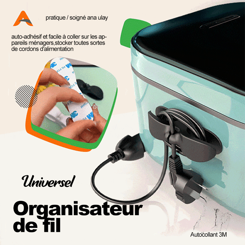 Organisateur De Câbles 6 Pièces - Support Fil Électrique Pour Appareils Cuisine (Cafétière, Mixeur...)