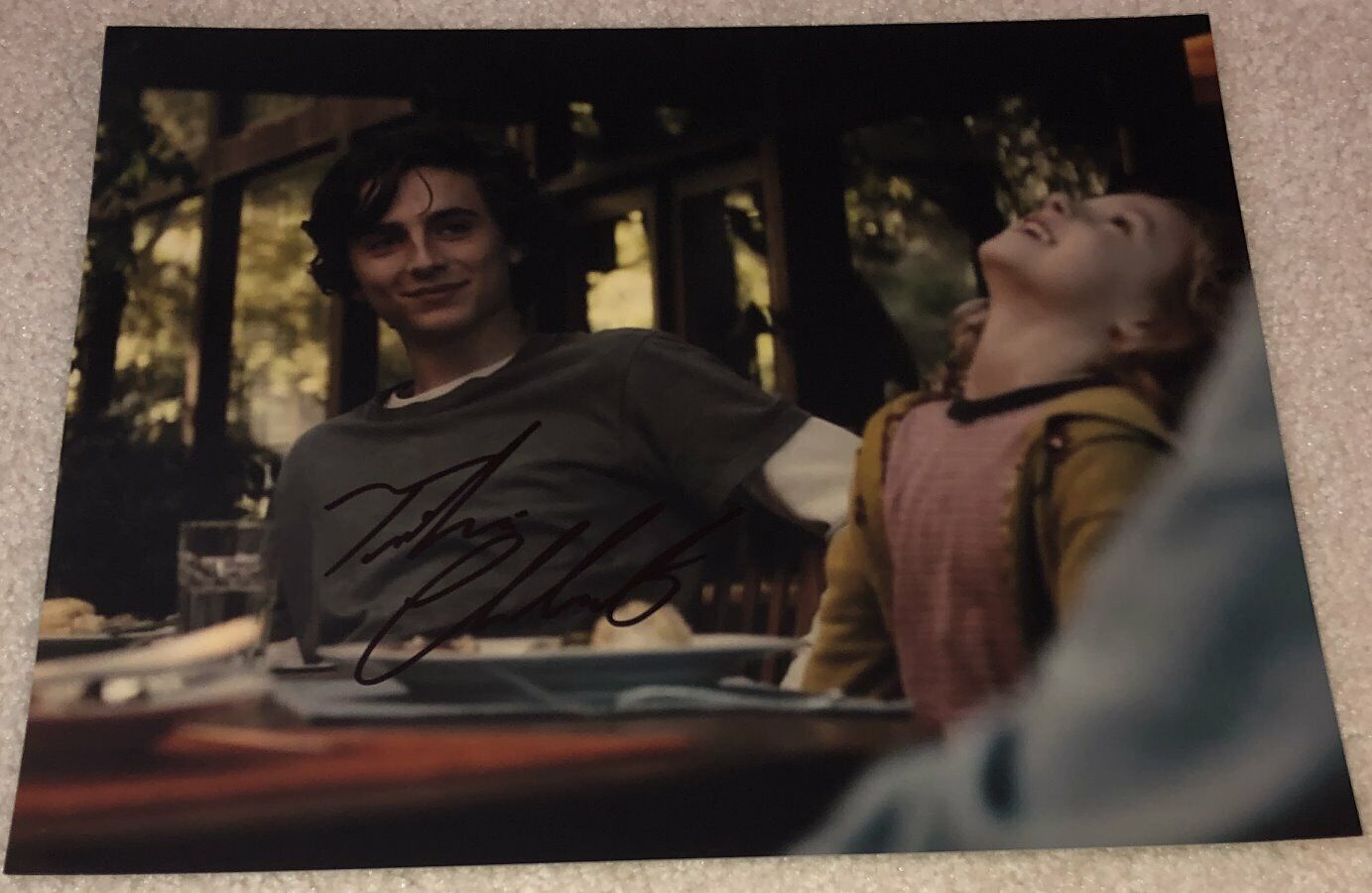 TIMOTHEE CHALAMET SIGNED AUTOGRAPH BEAUTIFUL BOY 11x14 Photo Poster painting B w/EXACT PROOF