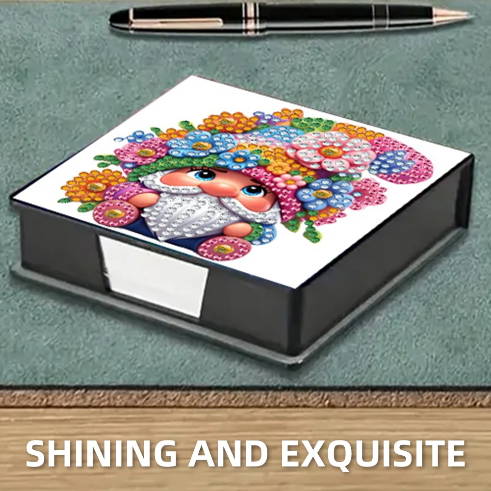 5D DIY PU Diamond Painting Memo Pad Holder with 160 Sheets Paper (Goblin)