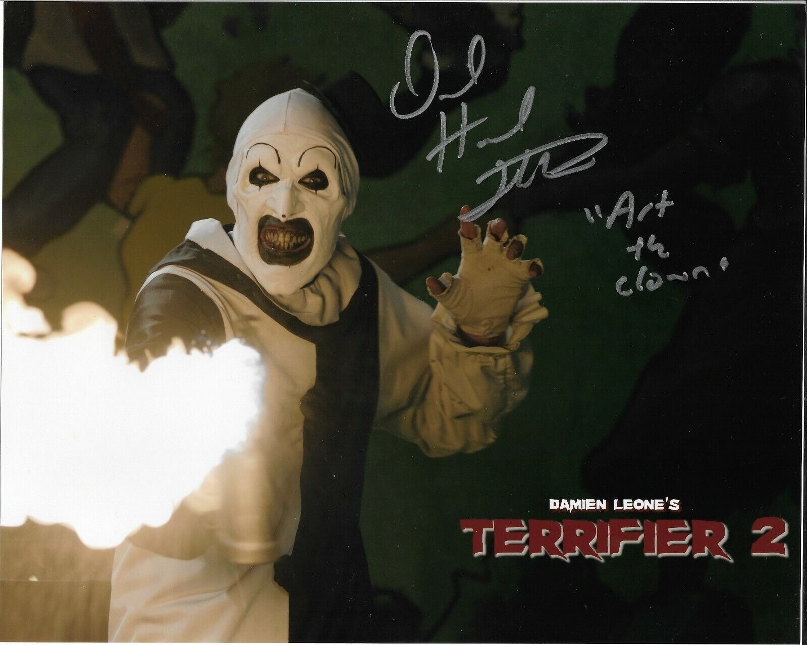 David Howard Thornton autographed 8x10 Photo Poster painting COA Terrifier 2 'Art the Clown'