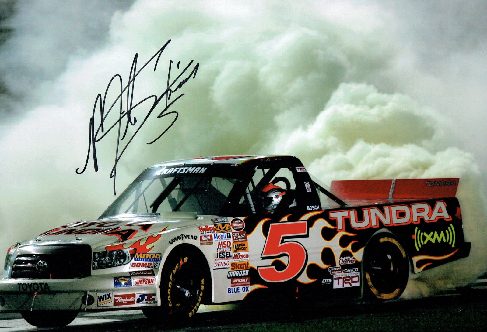 Mike SKINNER SIGNED 12x8 Toyota NASCAR Truck Driver Photo Poster painting AFTAL COA Autograph