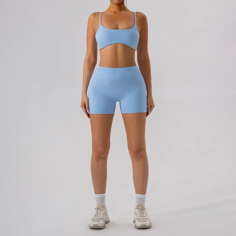 Beautiful back yoga bra & shorts sports sets