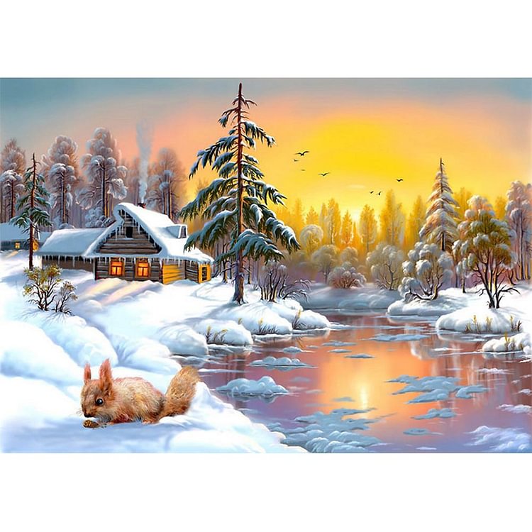 Snow Scenery   (Snow03) Diamond Painting 40*30cm