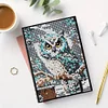 (US Local)5D DIY Owl Diamond Art Painting Notebook Kit Crystal Notepad Sketchbook Gifts