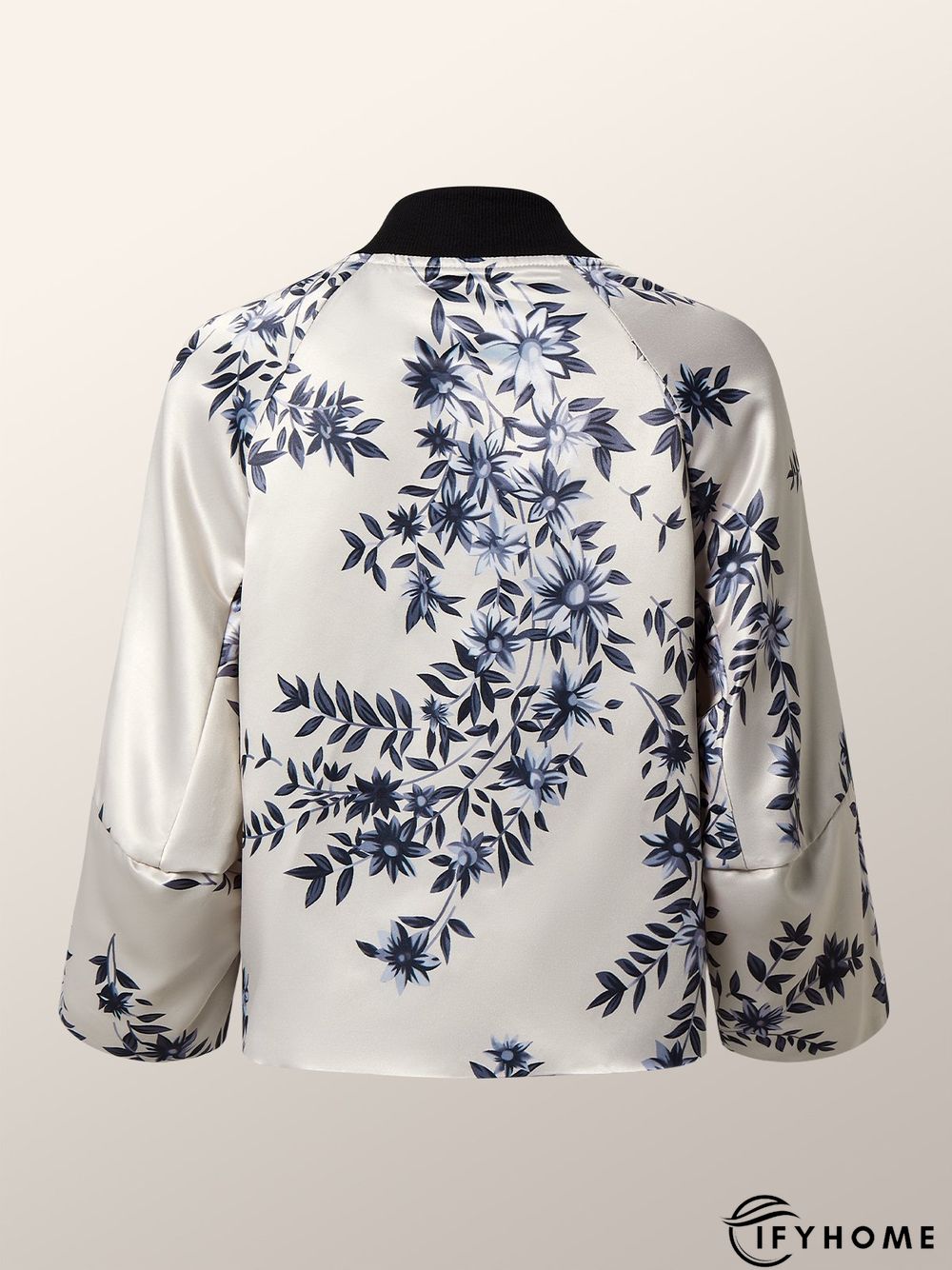 Loose Urban Floral Three Quarter Jacket | IFYHOME