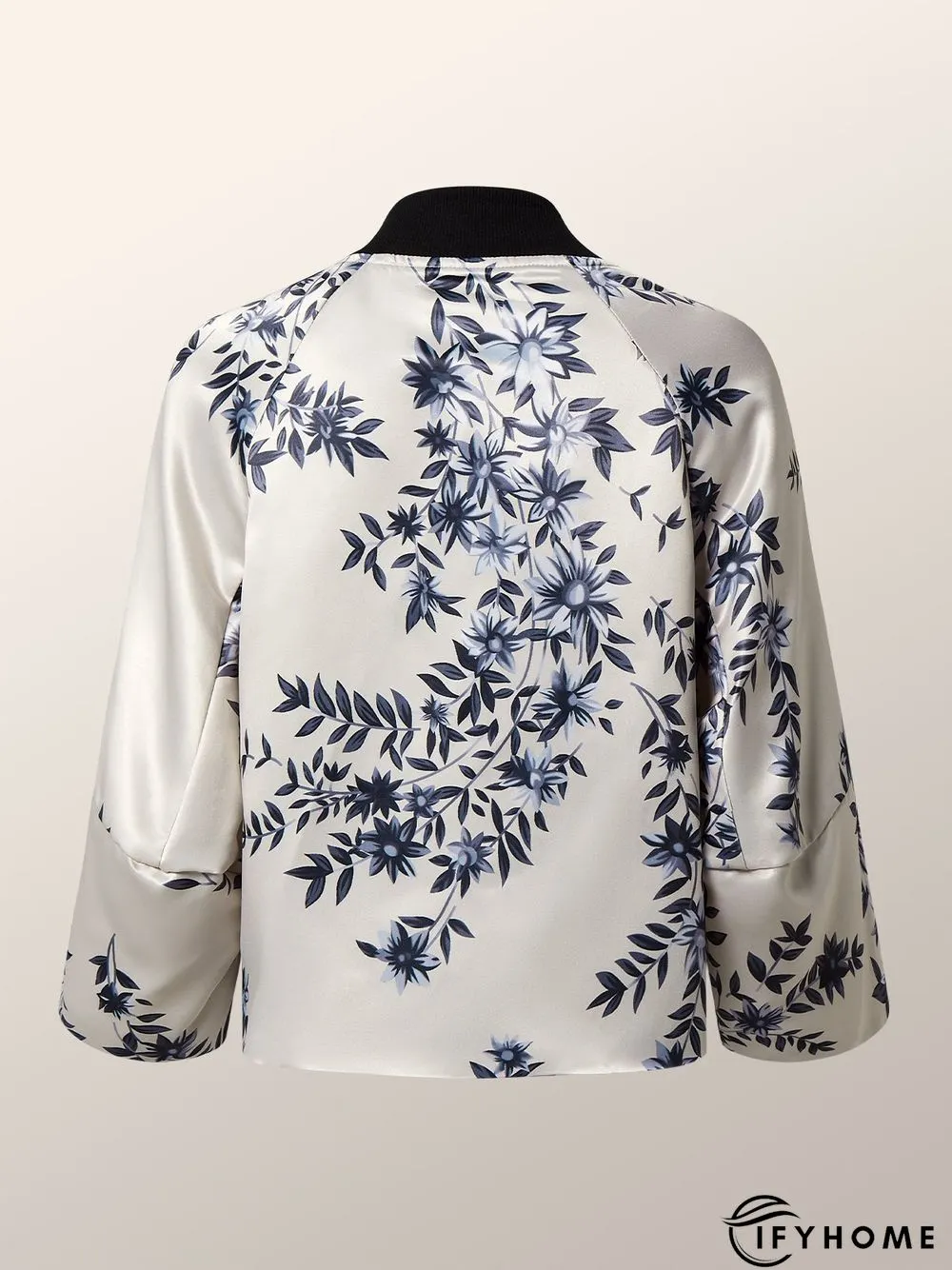 Loose Urban Floral Three Quarter Jacket | IFYHOME