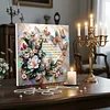 Framed Diamond Painting - Special Shaped - Butterfly Flower (25x25cm)